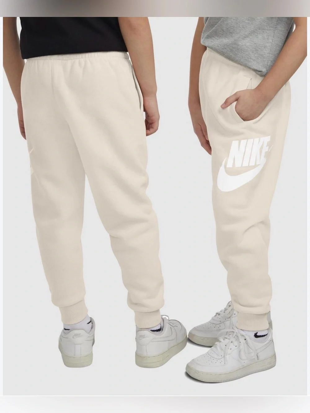 Nike Club Fleece Jogger Pants Kids Size 4–5 – Sand Drift - Unisex
